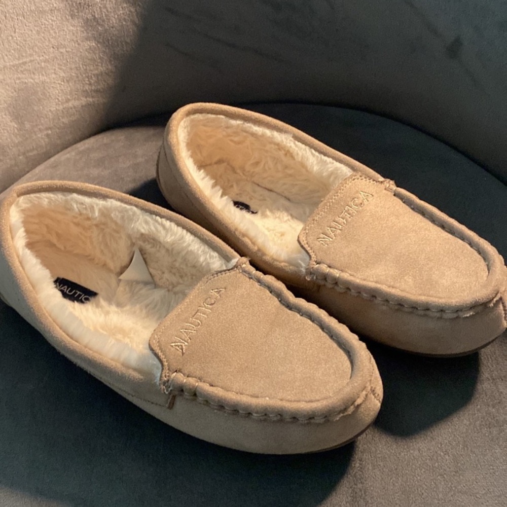 NAUTICA moccasins fur lined beige